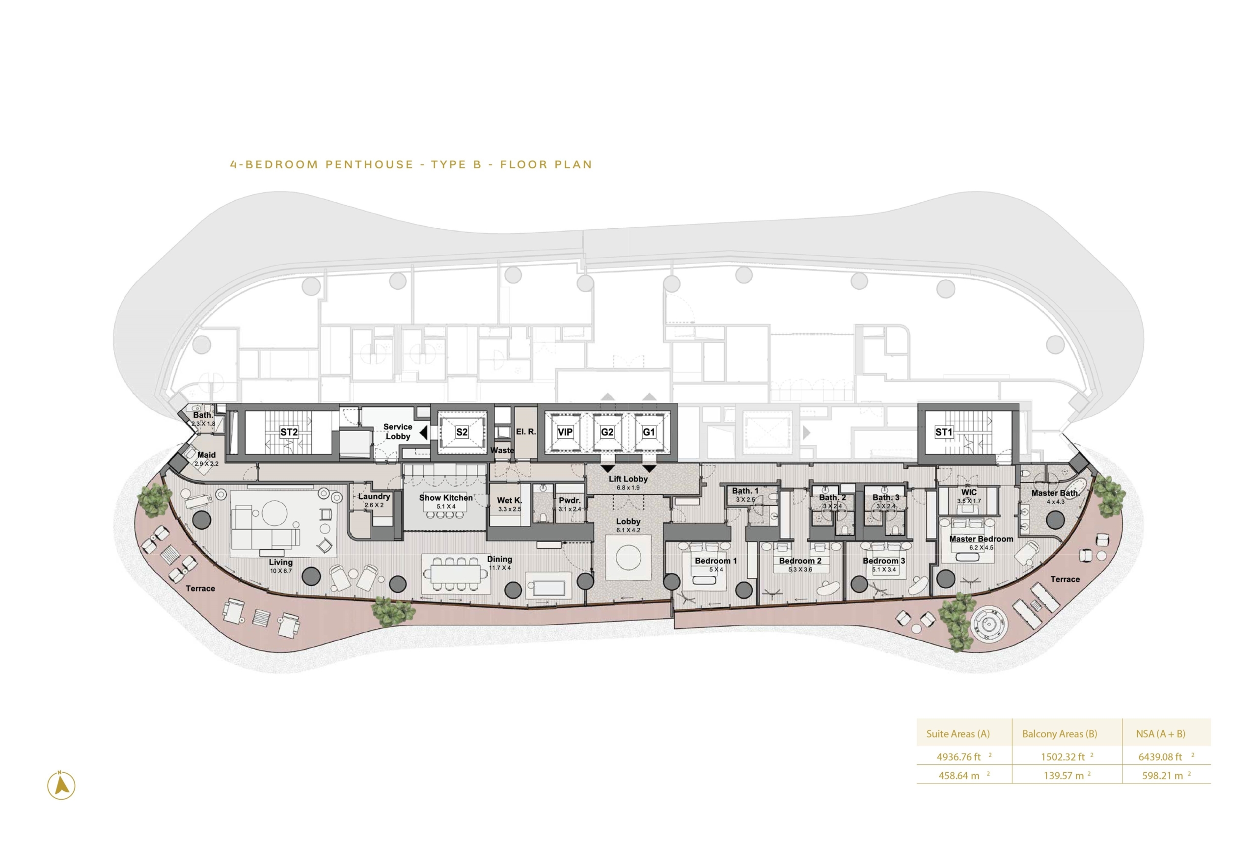 Illustration of Details Bvlgari Penthouse